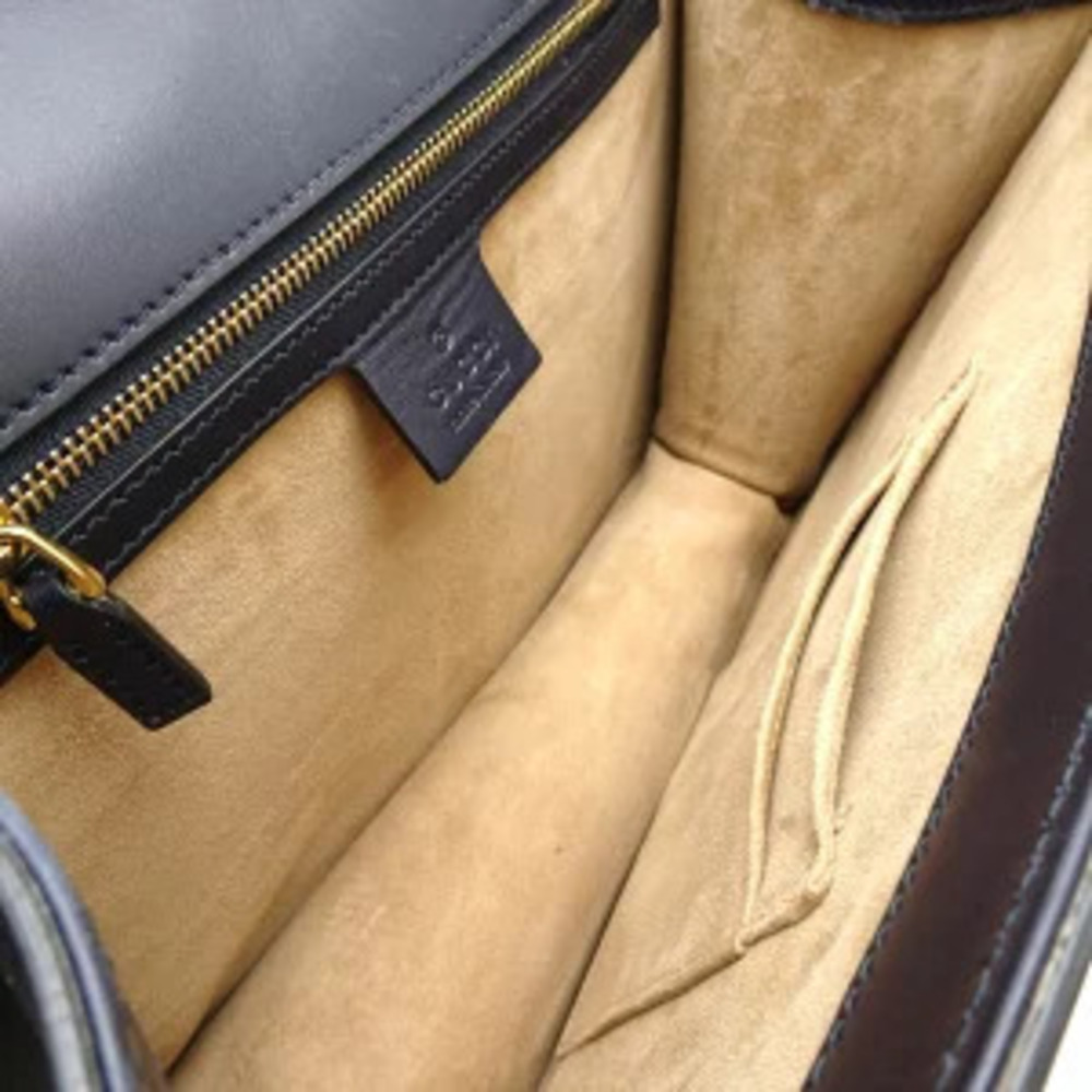 Gucci Bag Sylvie Blue Navy Calfskin - Picture 7 of 9